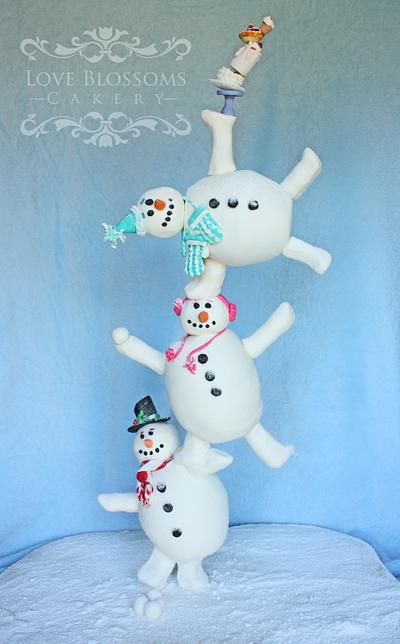 Baking snow family - Cake by Love Blossoms Cakery- Jamie Moon