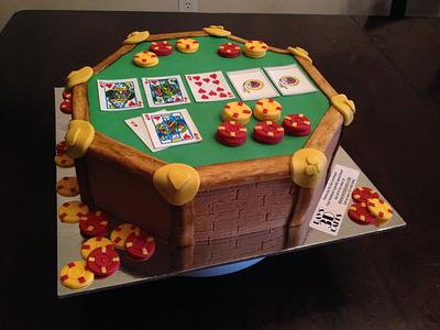 Washington Redskins poker table cake - Cake by Ray Walmer