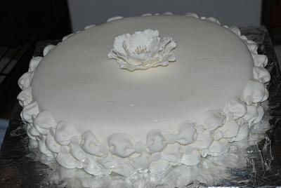 Billow cake with peony - Cake by lisssa