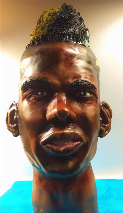 Paul Pogba chocolate cake head - Cake by Claire Ratcliffe