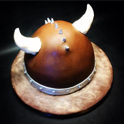 Viking helmet  - Cake by Teresa Frye
