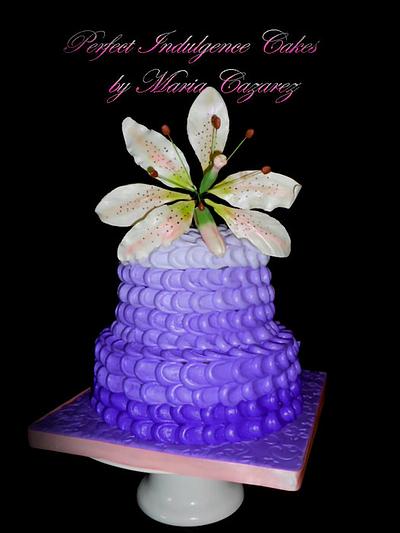 My first Buttercream Petal Cake - Cake by Maria Cazarez Cakes and Sugar Art