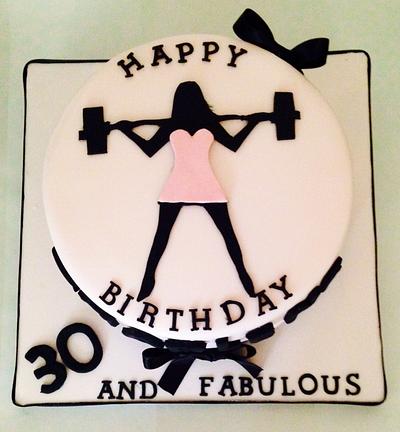 Fitness Diva Silhouette cake - Cake by Kake and Cupkakery