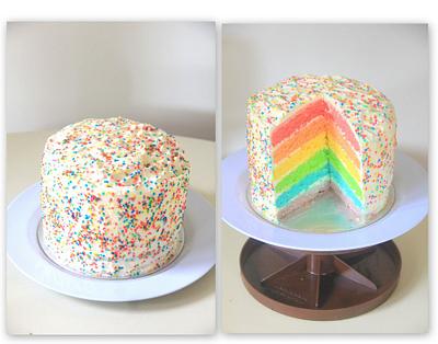 Rainbow Cake - Cake by Sreeja -The Cake Addict