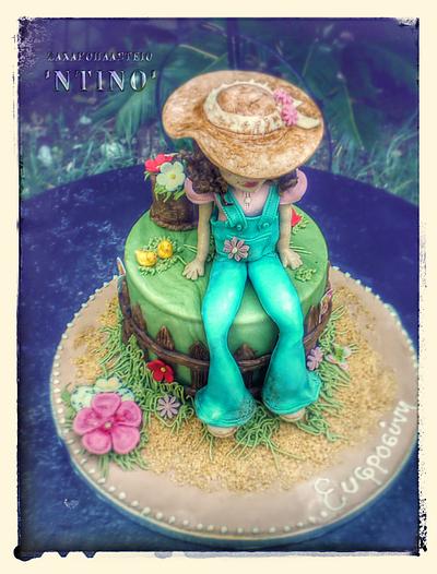 Sarah Kay girl cake - Cake by Aspasia Stamou
