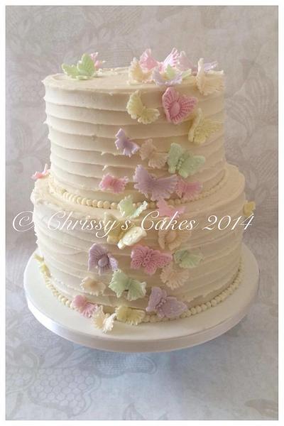 Rustic Butterflies  - Cake by Chrissy Faulds