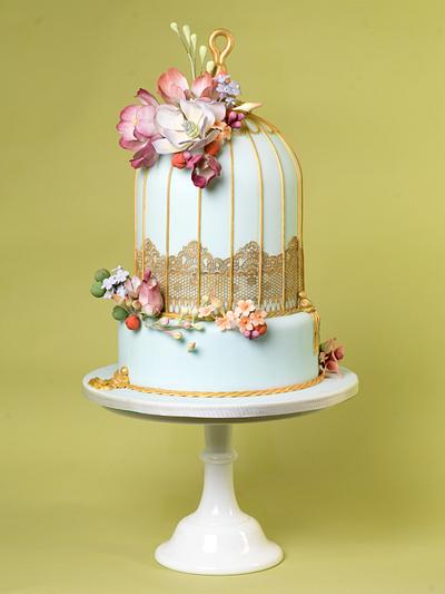Vintage Birdcage - Cake by THE BRIGHTON CAKE COMPANY