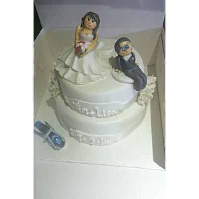 First Wedding Cake - Cake by Cara