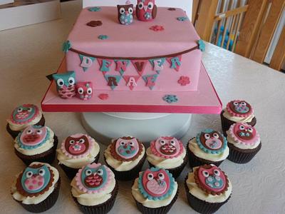 Owl christening cake - Cake by Sugar-pie