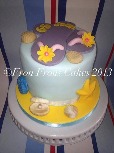 Flip Flop and Beach theme cake  - Cake by Frou Frous Cakes