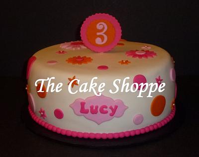 Polka dot & Flowery cake - Cake by THE CAKE SHOPPE