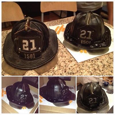 Fire Helmet - Cake by CandyGirl24