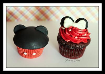 Mickey & Minnie cupcakes - Cake by Princess Crème