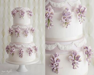 Wisteria Wedding Cake - Cake by Sugar Ruffles