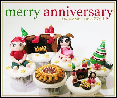 Merry Anniversary - Cake by Diana