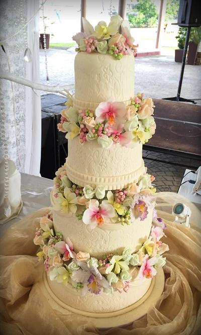 garden Wedding - Cake by Pia Angela Dalisay Tecson