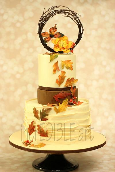 Autumn Wind -Wedding Cake - Cake by Rumana Jaseel