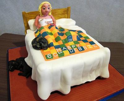 60th Birthday Bed Cake - Cake by Natasha Shomali