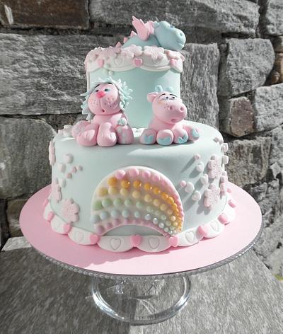 Puppies' rainbow  💙 - Cake by Clara