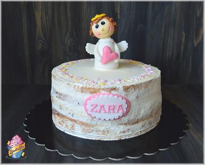 Semi naked cake with angel - Cake by zjedzma