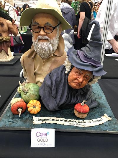 Sir Terry Pratchett and Nanny Ogg  - Cake by Nightwitch 