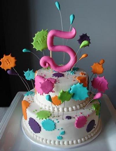Paint Splatter Cake - Cake by Jennifer Fedje