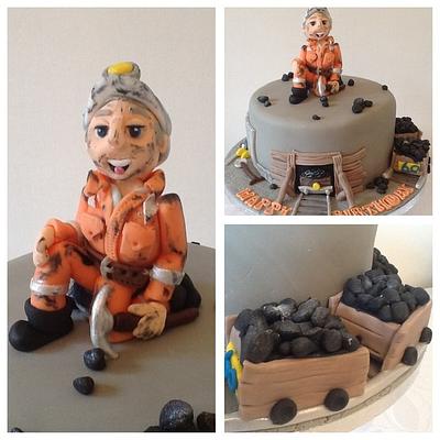 Ticket Boo Cakes - Coal Miner - Cake by Tickety Boo Cakes
