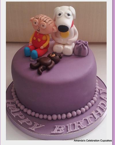 Stewie and Brian Griffin at a Birthday Party - Cake by Amanda Robinson