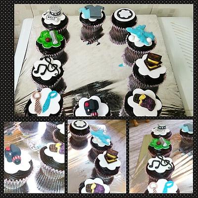 chocolate cupcakes with gumpaste toppers - Cake by Susanna Sequeira