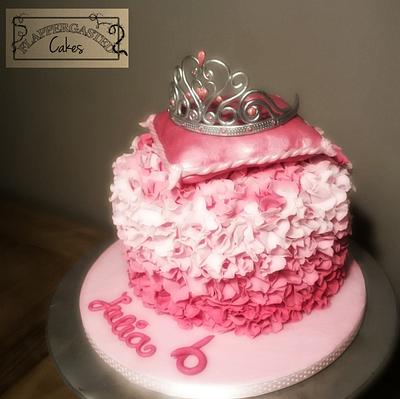 Princess ruffles and crown - Cake by Flappergasted Cakes