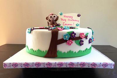 Monkey Blossoms - Cake by Sweet Little Cake Shop