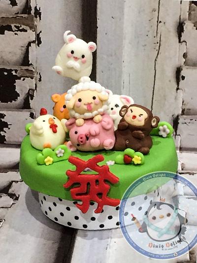 Family Chinese Zodiac - Cake by DixieDelight by Lusie Lioe