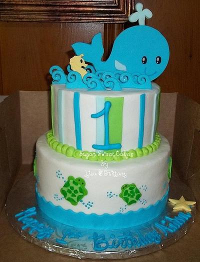 Turtles, Whales, & a Seahorse - Cake by Sugar Sweet Cakes