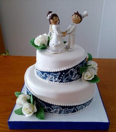  WEDDING CAKE  OF ALEKSANDRA AND JORGE - Cake by Camelia