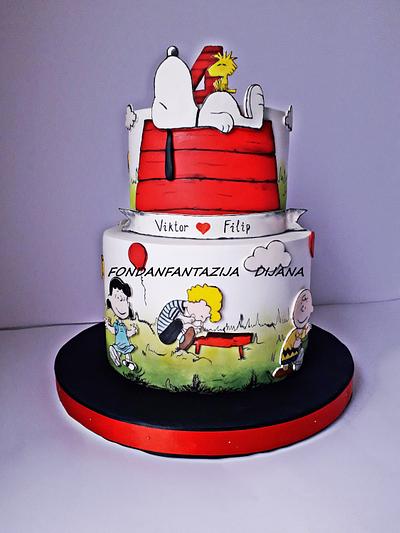 Charlie Brown themed cake - Cake by Fondantfantasy