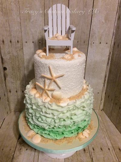 Beach wedding cake - Cake by Tracy's Custom Cakery LLC
