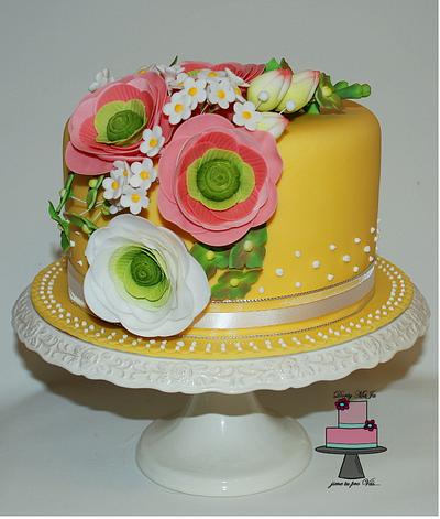 with Ranunculus  - Cake by Marie