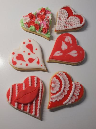 Valentine hearts - Cake by sugardiver62