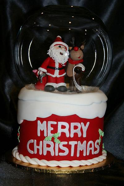 Christmas "snow globe" cake - Cake by Michelle Amore Cakes
