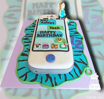 iPhone 5 12th birthday cake - Cake by FaithfullyCakes