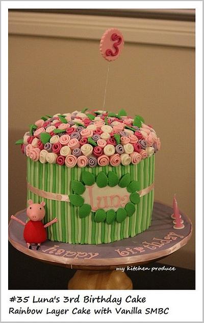 Rose Bouquet - Peppa Pig - Cake by Linda Kurniawan