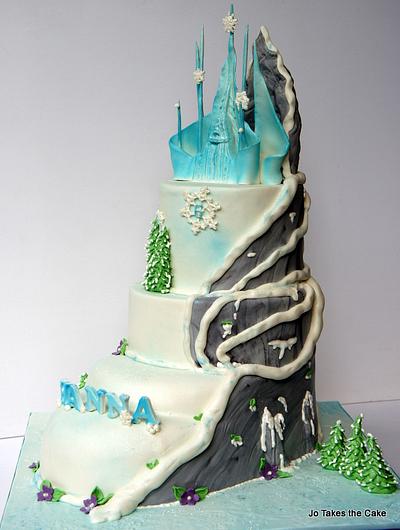 Frozen snowy mountain - Cake by Jo Finlayson (Jo Takes the Cake)