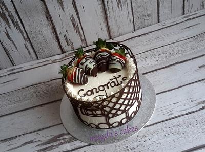 Chocolate and strawberries :) - Cake by Magda's Cakes (Magda Pietkiewicz)