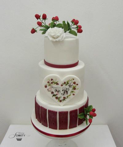 Raspberry wedding cake - Cake by Stániny dorty