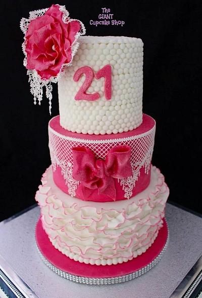 Lace & Pearls - Cake by Amelia Rose Cake Studio