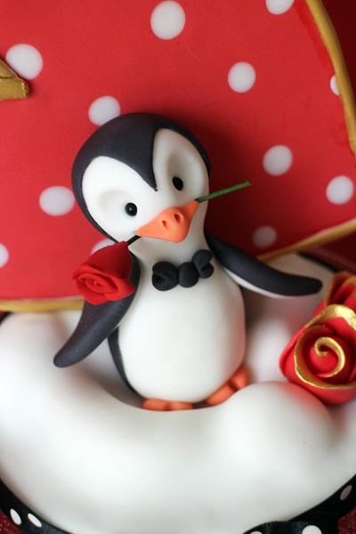 Valentine Penguin - Cake by Etty