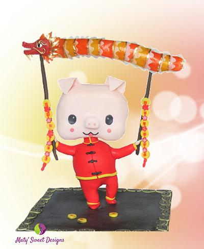 Chinese New Year Pig - Cake by Maty Sweet's Designs