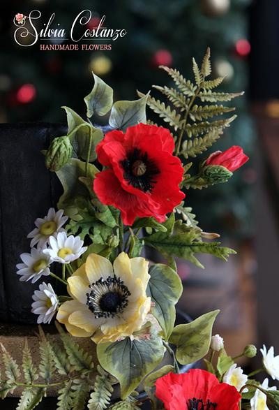 Poppies and Anemones - Cake by Silvia Costanzo