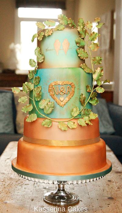 Beech tree birds wedding cake - Cake by Kasserina Cakes