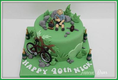 40th Birthday Bike & Cider Cake! - Cake by Fancie Buns